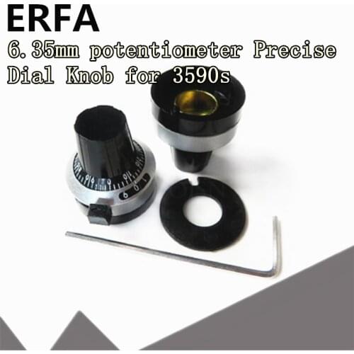 1pcs 3590 3590S 6.35 mm precision scale knob potentiometer knob equipped with multi-turn potentiometer