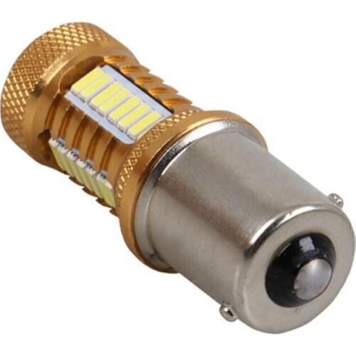 10pcs 1156 P21W BA15S 1157 P21/5W BAY15D Car LED DRL Turn Signal Light Bulb Auto Brake Reverse Lamp 4014 32SMD+1CREE White DC12V