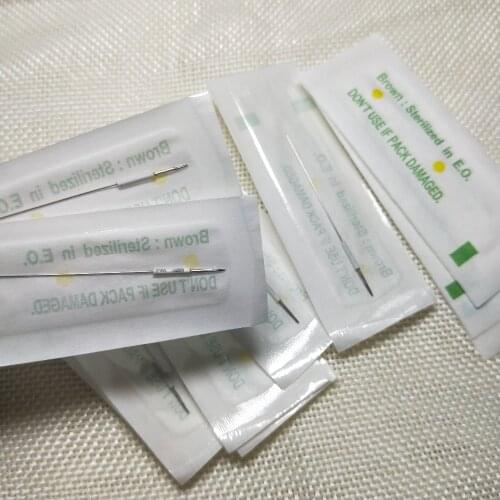 100 Pcs Disposable Sterilized 5RL Needles Permanent Makeup Traditional Needles 5RL For Eyebrow/Lip Tattoo Pen
