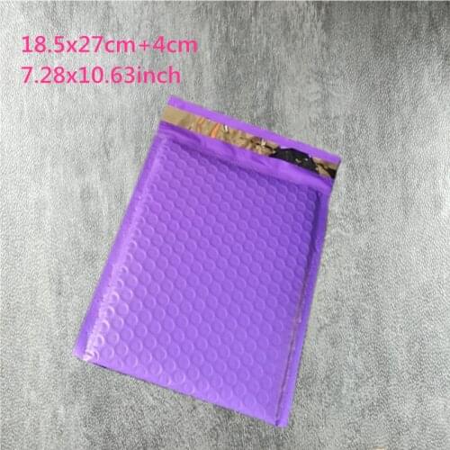 18.5*27cm(7.28*10.63inch) 20pcs/lot Usable space Purple Poly bubble Mailer envelopes padded Mailing Bag Self Sealing