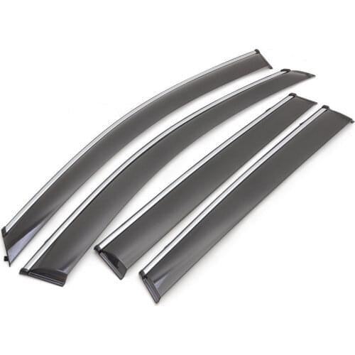 4pcs/set Plastic Car Window Visor Vent Rain Shield Shelter Cover Frame Fit For Honda CRV CR-V 2017 2018 Car Styling Accessories