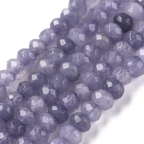 4x2~3mm Rondel Loose Spacer Beads Wheel Faceted Stone Beads for Jewelry Making DIY Bracelet Jewelry Accessories