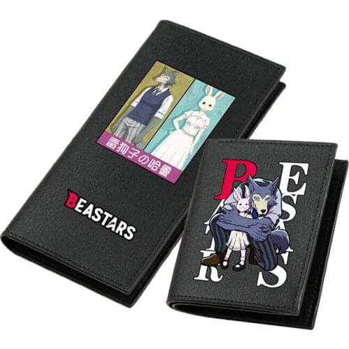 BEASTARS Anime ID Card Holder Students Cute Money Bag Long Coin Purse Pu Leather Short Wallet Kawaii Cartoon Boys Clutch Bag