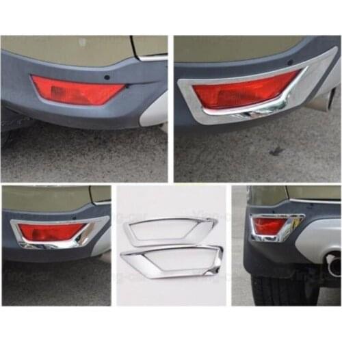 JanDeNing 2PCS/Set ABS ChromeRear Fog Lights Lamp Cover Frame Trim Emblems For Ford Kuga 2013-2018