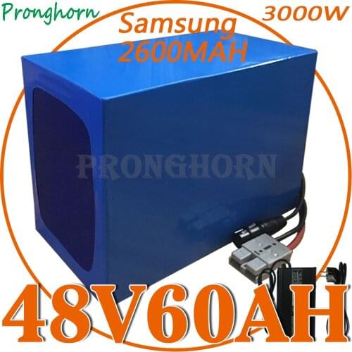 48V Battery 48V 60Ah 50Ah 40Ah 30Ah 25Ah 20Ah Electric Bike Lithium Battery 48V 1500W 2000W 3000W Ebike Battery Use Samsung Cell