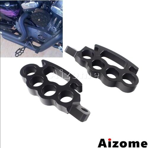 Motorcycle Male Mount Footrests Foot Pegs For Harley Softail Dyna Sportster V-Rod Custom Flying Knuckle Control Footpegs