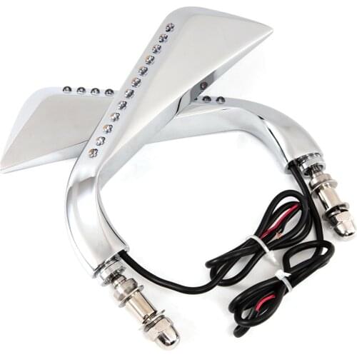 Motorcycle Rear View Sickle Mirrors For Harley Touring Road King Sportster XL883 1200 Dyna Softail 8mm