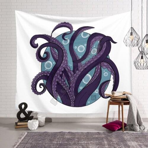 Octopus Wall Tapestry 3D Printed Tapestrying Rectangular Home Decor Wall Hanging 01