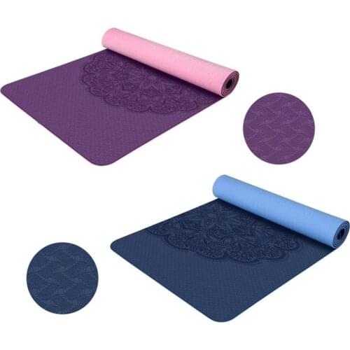 183 * 610 * 6mm TPE Yoga With Positioning Line Non-Slip Carpet For Beginners Environment Fitness Gymnastics Mat For Weight Loss