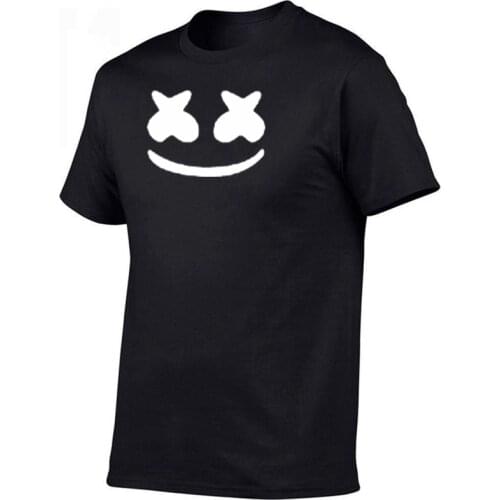 2021 Summer New European and American High Street Smiley Print T-Shirt Mens Trendy Sports Casual Breathable Short Sleeve