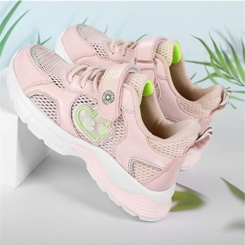Girls' shoes fashion sports shoes summer new breathable mesh soft bottom antiskid childrens little girl casual sports shoes