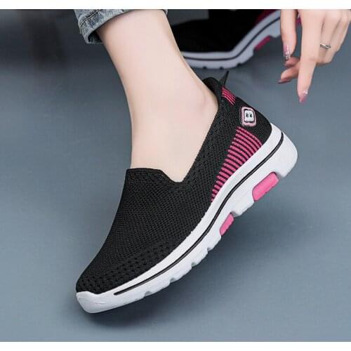 Autumn Women Slip On Flat Shoes Knitted Comfortable Womans Loafers Creepers Platform Shoes Ladies Luxury Running Sneakers