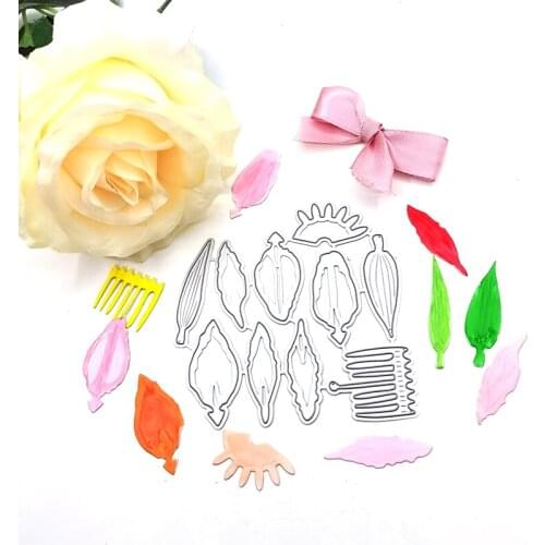 Julyarts 10Pcs Tree Leaf Dies Metal Cutting Dies Stencil For Scrapbooking Embossing Dies Metal Die Cuts for Card Making