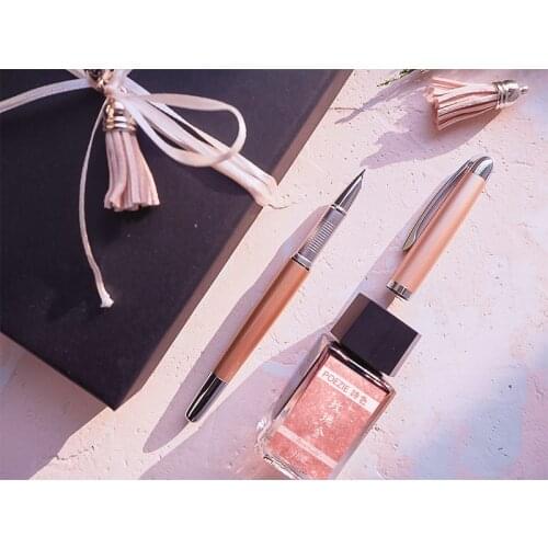 Rose Gold Fountain Pen With Gift Box & Gold Powder Ink, Christmas Gift ,birthday Gift