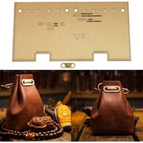 Handmade Leather Hand Bag Kraft Paper Template Layout Drawings Pattern Free Cutting Cardboard Sewing Stencil Tool Supplies