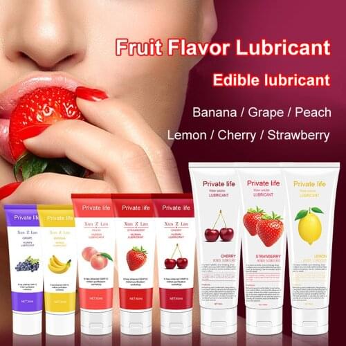 30/100ml Men/Women Sex Lubricant Peach/Strawberry/Banana/Grape/Cherry Sex Oil Gel Adults Oral Products Fruit Flavor Cream