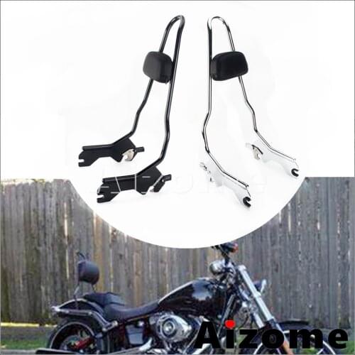 Tall Sissy Bar Chopper Motorcycle Passenger Backrest W/Cushion Pad for Harley Softail FLDE FLHC FLHCS FLSL FXBB FXST 2018-2021