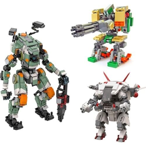 MOC Vanguard BT-7274 Titan Robot Building Blocks Morphing Gatling Destroyer Rabbit Bricks Machine Toy For Children Birthday Gift
