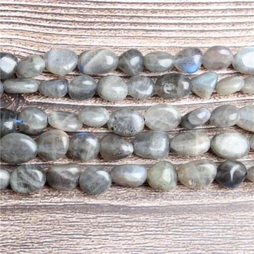 Lan Li Natural irregular ShimmerStone loose beads smooth loose interval bead jewelry DIY Stone Bracelet Necklace