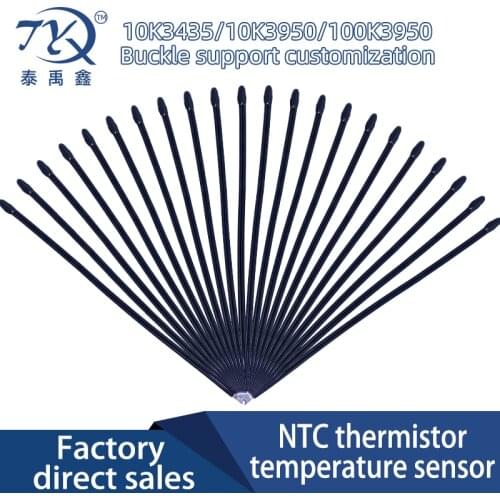 MF52D NTC Thermistor Temperature Sensor B3435 B3950 10K 100K 50mm 60mm 70mm 80mm 100mm Resistance