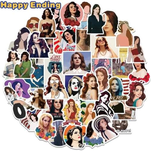 10/30/50PCS Singer Lana Del Rey Sexy Beauty Stickers For Laptop Skateboard Motorcycle Bike Mobile Guitarist Account Phone Toy