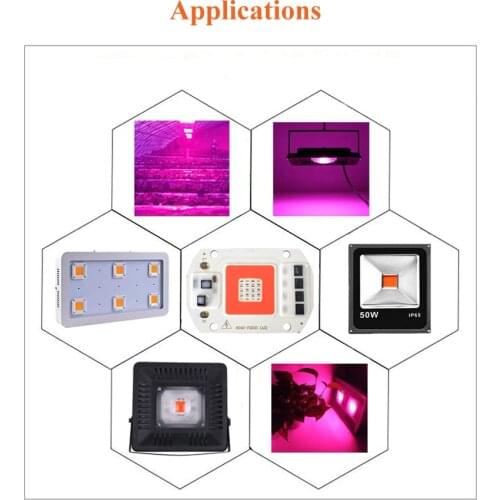 20W 30W 50W 220VAC Smart IC LED COB Chip No Driver DIY For LED Floodlight Decoration Red Blue or RGB Alternation Colorful Lamp