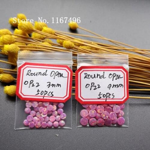 200 pcs /lot 3mm 4mm Synthetic Round Cabochon Fire Opal Round Cut Opal Stone for Body Piercing jewelry