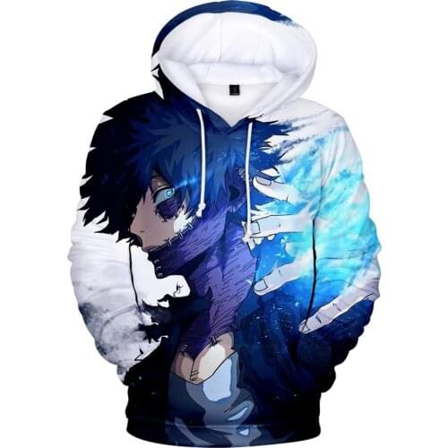 2021 New Arrival Boku No Hero Academia Hoodie 3D Printed Hooded Pullover Sweatshirt Autumn Winter Clothes
