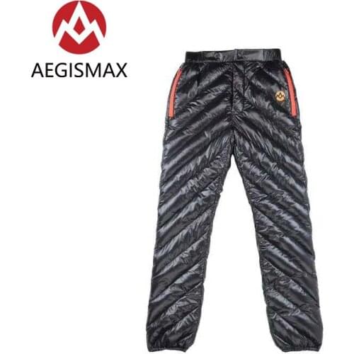 AEGISMAX Outdoor Down Pants Winter Camping Pants 95% White Goose Down Pants 800FP Thickening Waterproof UltraLight