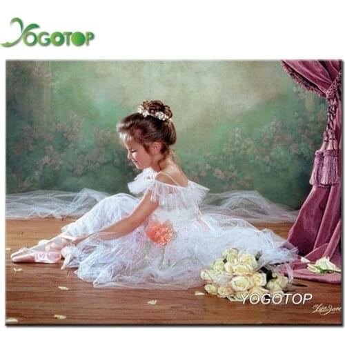YOGOTOP Diamond Painting Cross Stitch Pattern 5D Diamond Embroidery Ballet girl Diamond Mosaic Home Decor DIY diamond art CV050