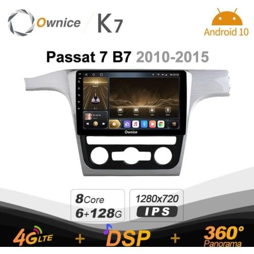 K7 Ownice 2 Din Android 10.0 Car Multimedia radio for Volkswagen passat 7 B7 2010-2015 With 8 Core Microphone 6G 128G 360 Camera