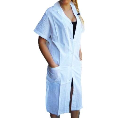 White shirts women half sleeves Medical Health Care Hospital cotton beautician