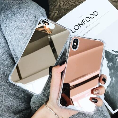 Gold Electroplated Mirror Phone Case for iPhone 12 Pro 11 Xs Max XR X 8 7 Plus Soft TPU Cover