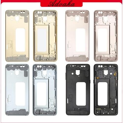 For Samsung A530 Middle Frame Plate Bezel Housing Cover For Samsung Galaxy A8 2018 A530 A530F A530DS A530N SM-A530 Frame Cover