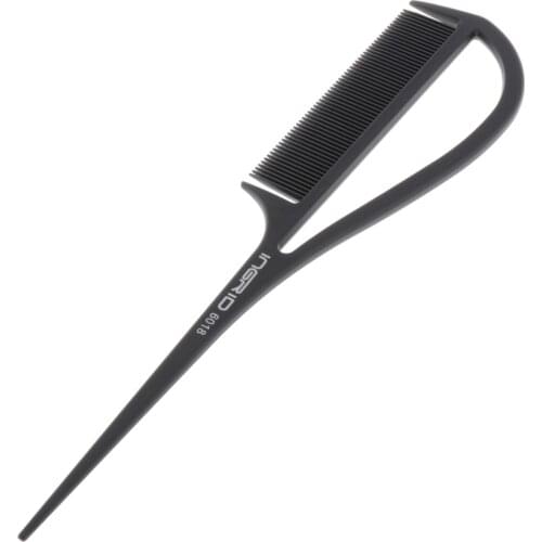 Black Plastic Rat Tail Teasing Comb Resist Sectioning Hair Styling Comb