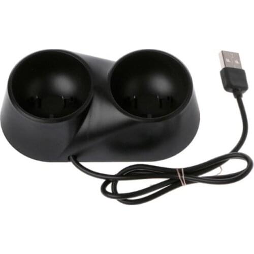 DC 5V Black Game Controller Handle Dock Charger Wireless 2 Gamepad Station /PS Move