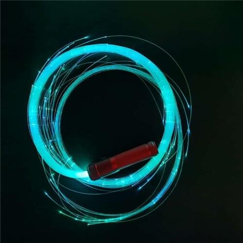 Colorful Color-Changing Fiber Optic Dance Whip Luminous Hand Rope LED Flash Whip for Party Carnival Wedding Dance Festival