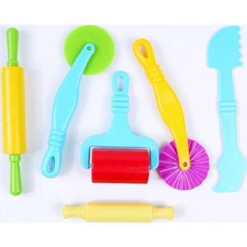 Color Play Dough Model Tool Toys Creative 3D Plasticine Tools Playdough Set Clay Moulds Deluxe Set Learning Education Toys