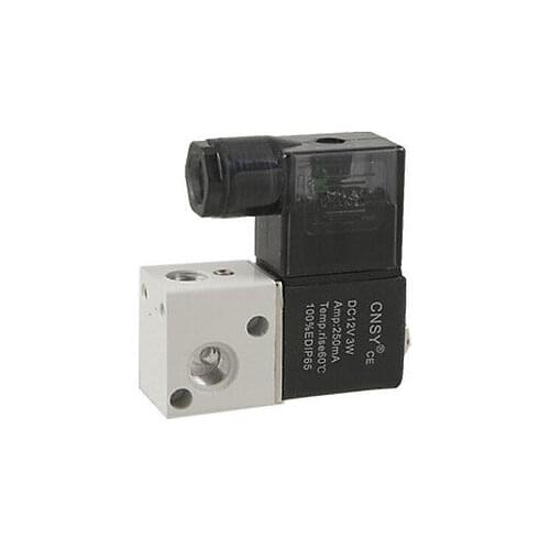 DC 12V 2.5W 2 Position 3 Way Pneumatic Solenoid Valve 3V1-06