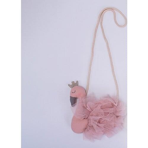 Children Handbag Cotton Cartoon Swan Bag Girls Fabric Diagonal Baby Cute Animal Coin Purse