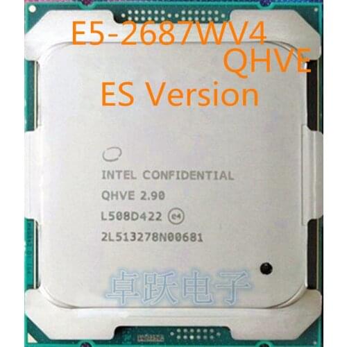 E5-2687WV4 Original Intel Xeon ES Version E5 2687WV4 2.90GHz 12-Core 30MB SmartCache E5 2687W V4 LGA2011-3 160W free shipping