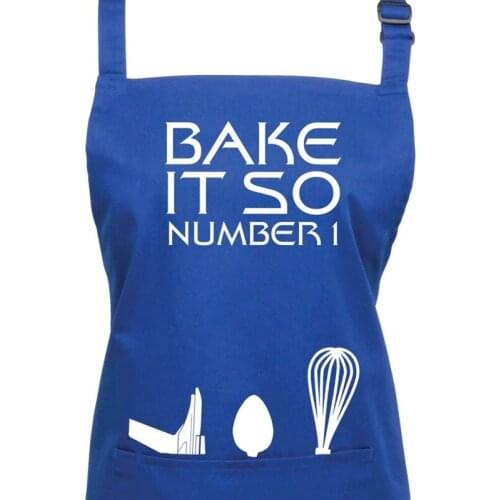 Customized Grill Master Gift for husband,Star Baker Apron,Personalised Bake It So Number One Star Trek The Next Generation Apron