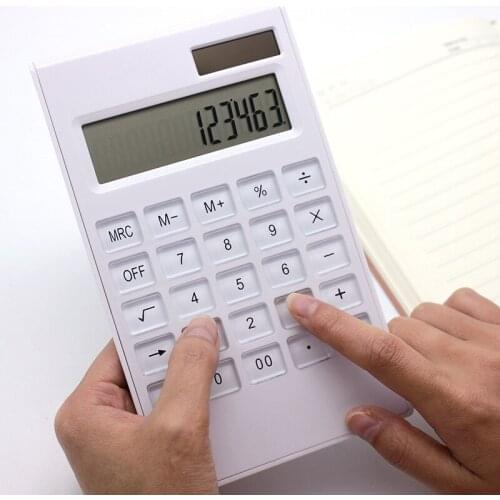 Solar Panel Calculator Crystal Key 12 Bit Display Dual Power Computer Calculator Solar Panel Calculators