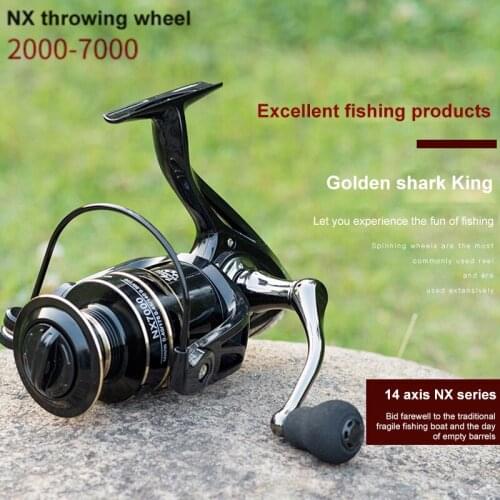 Fishing Reel HE2000-7000 Drag Metal/EVA Ball Grip Spool Spinning Reel Saltwater Reel For Carp Reel Fishing Fishing Reel Spinnin