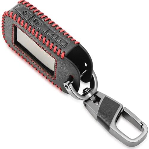 E90 Leather Case Cover For Starline E90 E91 E61 E62 E93 LCD Remote Only Two Way Car Alarm Starline E90 E91 E60 Case