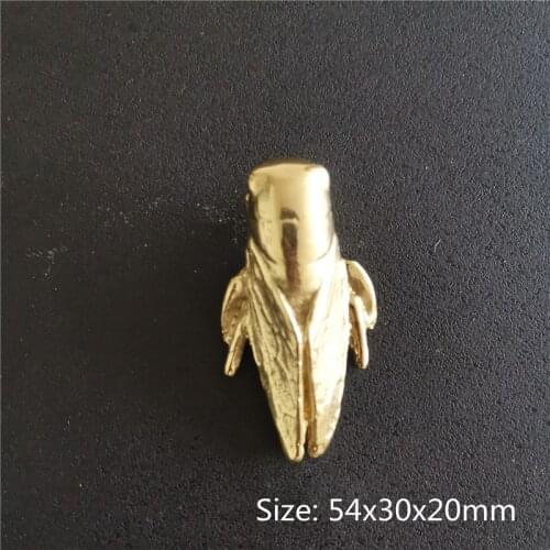 Bonjean Creative Cicada Shape Handle Pure Copper Cabinet Door Drawer Shoes Cupboard Door Knob Modern Gold Furniture Handles