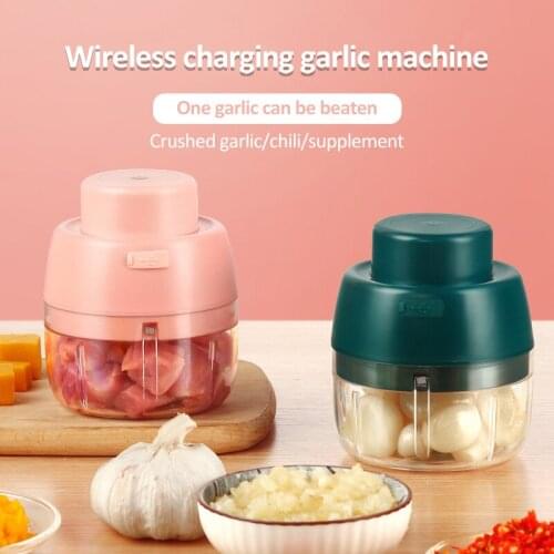 Kitchen Mini Food Chopper And Garlic Masher Electric Household Mini Garlic Masher Crushing, Cutting And Pulling Garlic Machine