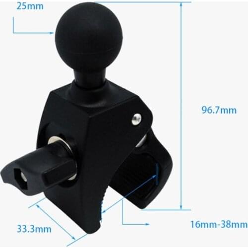 Motorcycle Bicycle Handle Bar Rail Mount with 1 inch Ball Mount for Gopro Action Camera for Ram Mount Handlebar Clamp