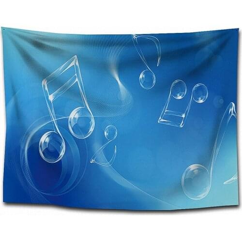Musical Notes Rock Hip Hop Rock Poster Flags Banners Beach Towel Curtain Tapestries Wall Carpet Bedroom Living Room Wall Decor H
