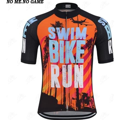 2020 New Funny Triathlon Cycling Jersey black Tops Short Sleeve Men Bicycle jersey Road mtb Outdoor Sport Bike Wear Clothing